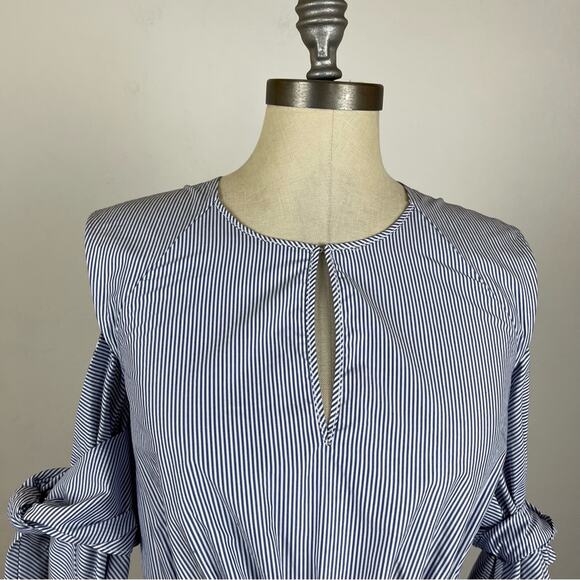3.1 Phillip Lim Stripe Cold Shoulder Blouse - Picture 3 of 7